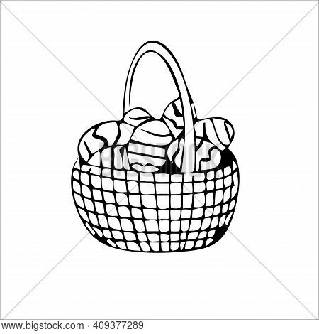 Egg Easter Basket Holiday Food Illustration Vector