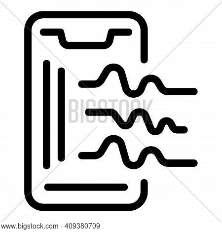 Device Speech Recognition Icon. Outline Device Speech Recognition Vector Icon For Web Design Isolate