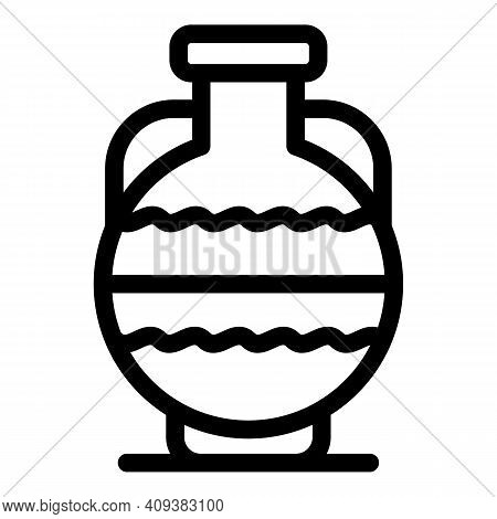 Handmade Amphora Icon. Outline Handmade Amphora Vector Icon For Web Design Isolated On White Backgro