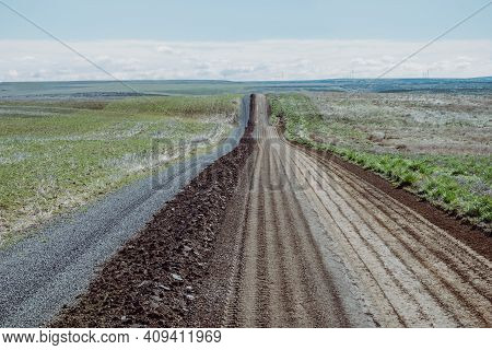 Rural Dirt Road From Grant County, Washington.
