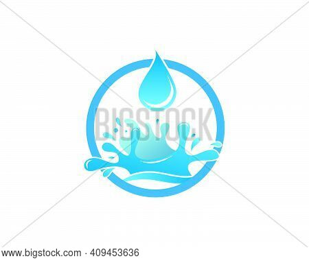 Water Splash Logo Icon Illustration Design