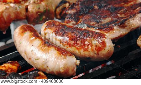 Debreceni Kolbasz -  Pork Sausage Of Uniform Fine Texture And Reddish-orange Colour, Named After The