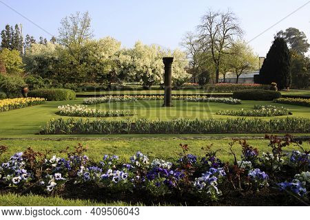 Verbania (vco), Italy - April 01, 2017: Villa Taranto Botanical Gardens, Verbania, Piedmont, Italy