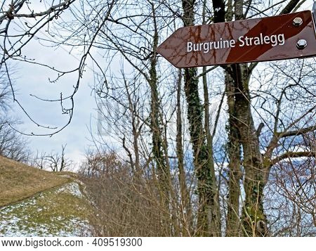 Specific Trail Marking For Easy Hiking Or Walking Trails In Valleys And Subalpine Swiss Areas (wegwe
