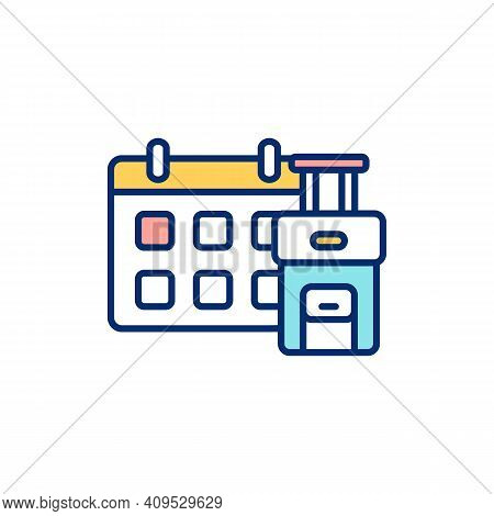 Early Booking Rgb Color Icon. Booking Holidays In Advance. Tourism Industry. Peak Seasons. Advance R