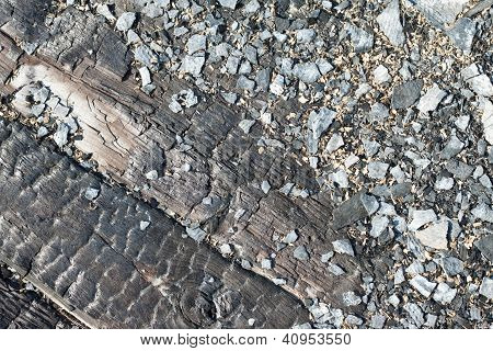 verbrand hout muur