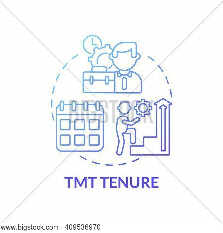 Tmt Tenure Concept Icon. Top Management Team Analysis Criteria. Previous Working Place Experience. W