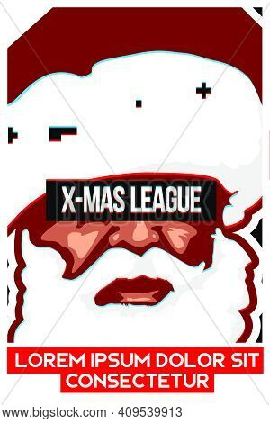 Christmas Theme Santa Claus League Esport Match Poster Illustration