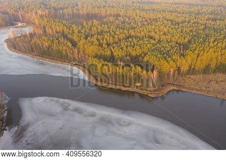 The Lagoon, An Artificial Water Reservoir Near The Village Of Klikow In Western Poland. It Was Creat