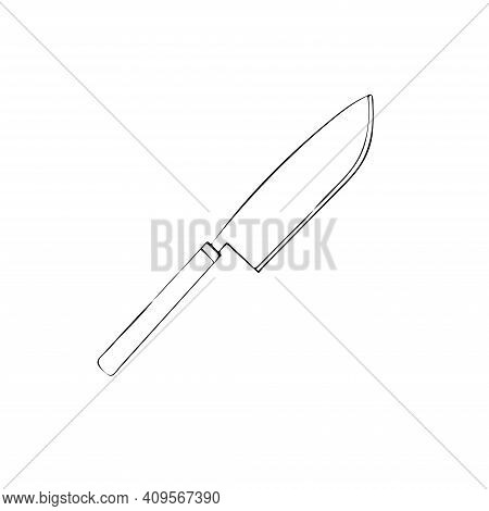 Chef Knife Cut Icon Illustration Vector Eps