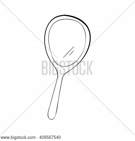 Hand Mirror Reflection Vector Clip Art Picture