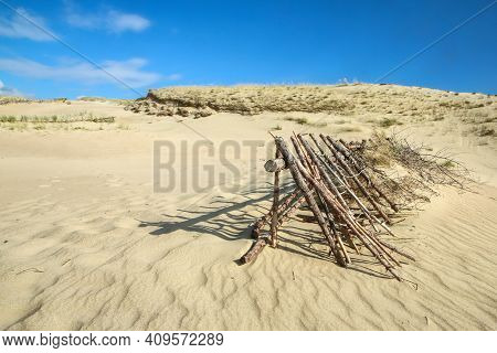A Picture From The Curonian Spit (kursiu Nerija) National Park In Lithuania. The Big Sand Dunes By T