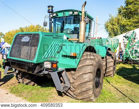Samara, Russia - September 23, 2017: Modern Agricultural Tractor K-704-4r 