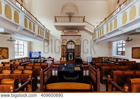 Inside Of Choral Synagogue In Rostov On Don, Russia, Feb 16, 2021