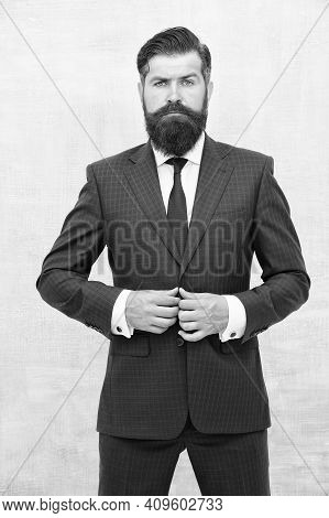 Business Professional. Dressing Professionally. Keep Professional Look Up. Professional Man In Blue 