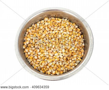 Dried Corn In Front Of White Background