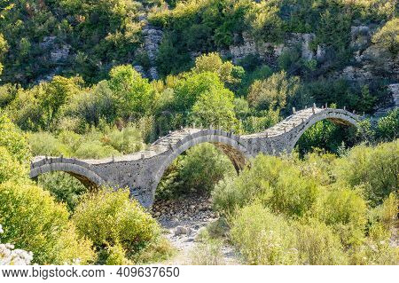 An Arched Stone Bridge, Near Kipi, Zagoria, Epirus, Greece