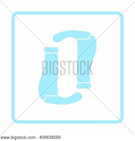 Bike Grips Icon. Blue Frame Design. Vector Illustration.
