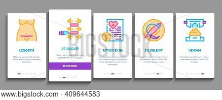 Maternity Hospital Onboarding Mobile App Page Screen Vector. Hospital Prenatal Ward And Generic Chai
