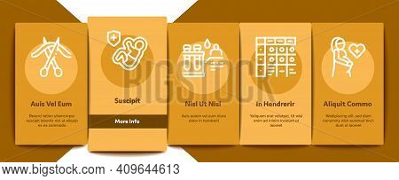 Maternity Hospital Onboarding Mobile App Page Screen Vector. Hospital Prenatal Ward And Generic Chai