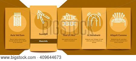 Optical Fiber Cable Onboarding Mobile App Page Screen Vector. Fiber Repair Instrument And Electrical