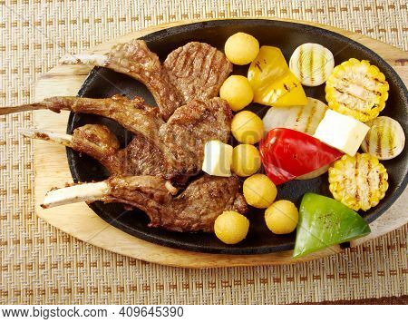 Portmanteau Lamb Chops, Dish Is So Called Because Close Up