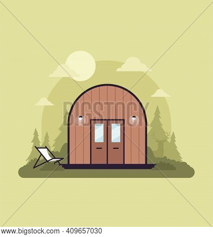 Vector Stock Glamping Concept Of Comfortable Outdoor Recreation.  Comfortable Camping With Camping, 