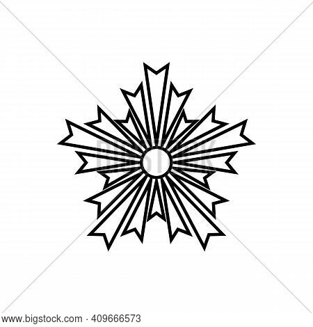 Black Asahi Chapter Sign. Japan Police Crest Sign