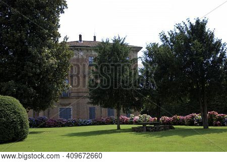Lainate (mi), Italy - June 16, 2018: Villa Litta Borromeo Visconti Park, Lainate, Milan, Lombardy, I