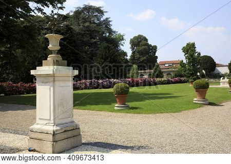 Lainate (mi), Italy - June 16, 2018: Villa Litta Borromeo Visconti Park, Lainate, Milan, Lombardy, I
