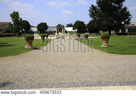 Lainate (mi), Italy - June 16, 2018: Villa Litta Borromeo Visconti Park, Lainate, Milan, Lombardy, I