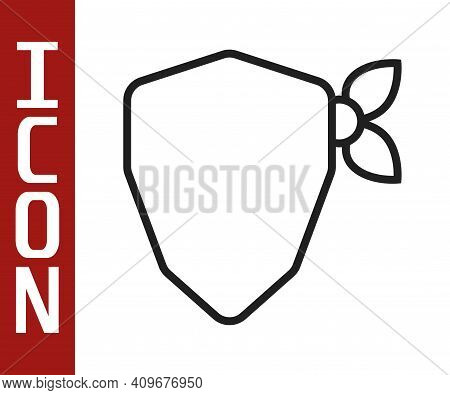 Black Line Vandal Icon Isolated On White Background. Vector