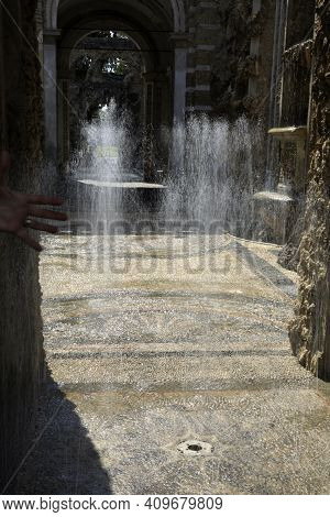 Lainate (mi), Italy - June 16, 2018: Villa Litta Borromeo Visconti Ninfeo, Lainate, Milan, Lombardy,