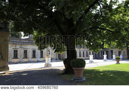 Lainate (mi), Italy - June 16, 2018: Villa Litta Borromeo Visconti Park, Lainate, Milan, Lombardy, I