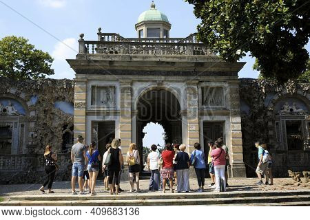Lainate (mi), Italy - June 16, 2018: Villa Litta Borromeo Visconti Area, Lainate, Milan, Lombardy, I