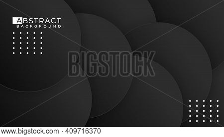 Abstract Background Circle 3d With Dark Smooth Colour Vector Illustration