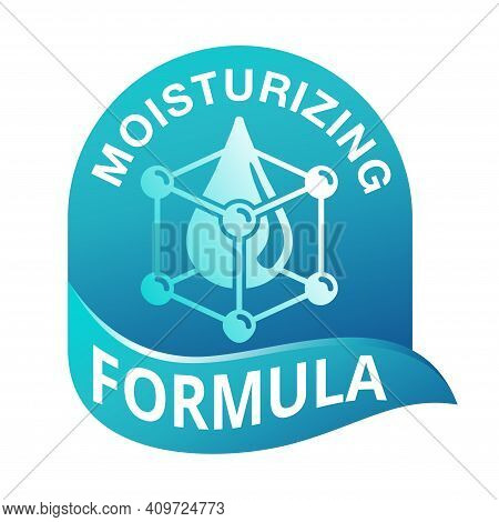 Skin Moisturizing Formula Catchy Emblem - Anti-age And Anti Wrickles Cosmetics Marking - Water Drop 