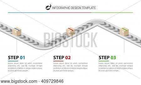 Infographic Design Template. Creative Concept With 3 Steps. Can Be Used For Workflow Layout, Diagram