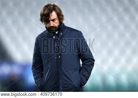 Torino, 22th February 2021. Andrea Pirlo Of Juventus Fc  During The Serie A Match Between Juventus F