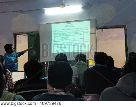 Jhargram, West Bengal, India - February 22, 2021: Training Procedure Of Polling Personnel For Lok Sa