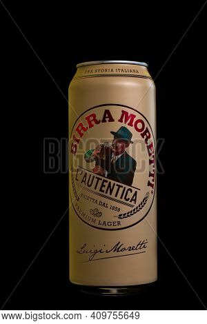 Birra Moretti, A Premium Lager Beer Produced By Italian Brewing Company Now Owned By Heineken Intern