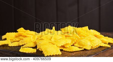 Small Ravioli With Cheese Or Meat To Cook In Broth, A Traditional Dish For Celebrations In Italy, Em