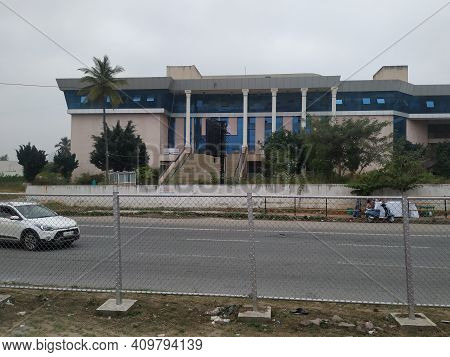 Closeup Of New Kandhaya Bhavana Or Revenue Building At Ramanagaram