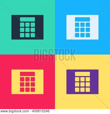 Pop Art Password Protection And Safety Access Icon Isolated On Color Background. Security, Safety, P