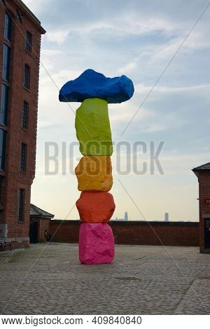 Liverpool, United Kingdom, 2nd February, 2020: Full Frame Image Of The Colorful, Modern And Abstract