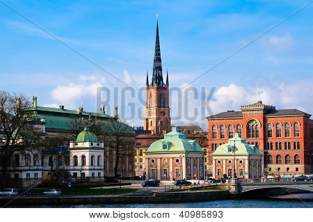 Kościół Riddarholmen w Sztokholmie Stockholm
