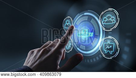 Internet, Business, Technology And Network Concept. Risk Management And Assessment For Business Inve