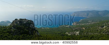 Venetsialainen linna, Monolithos päälle vuoren. Panoraamanäkymät