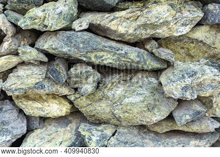 Jadeite Rubble Stone Background And Jadeite Stone Masonry, Natural Rubble Stone Texture