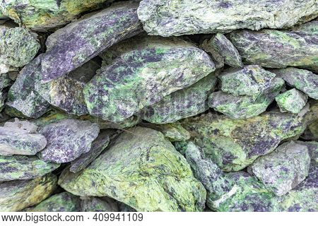 Natural Rubble Stone Texture, Jadeite Stone Masonry Pattern, Jadeite Rubble Stone Background